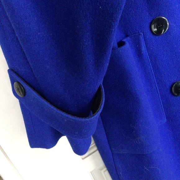Vintage Royal Blue International Scene Wool Trench Coat Full Length Gorgeous - Picture 6 of 12